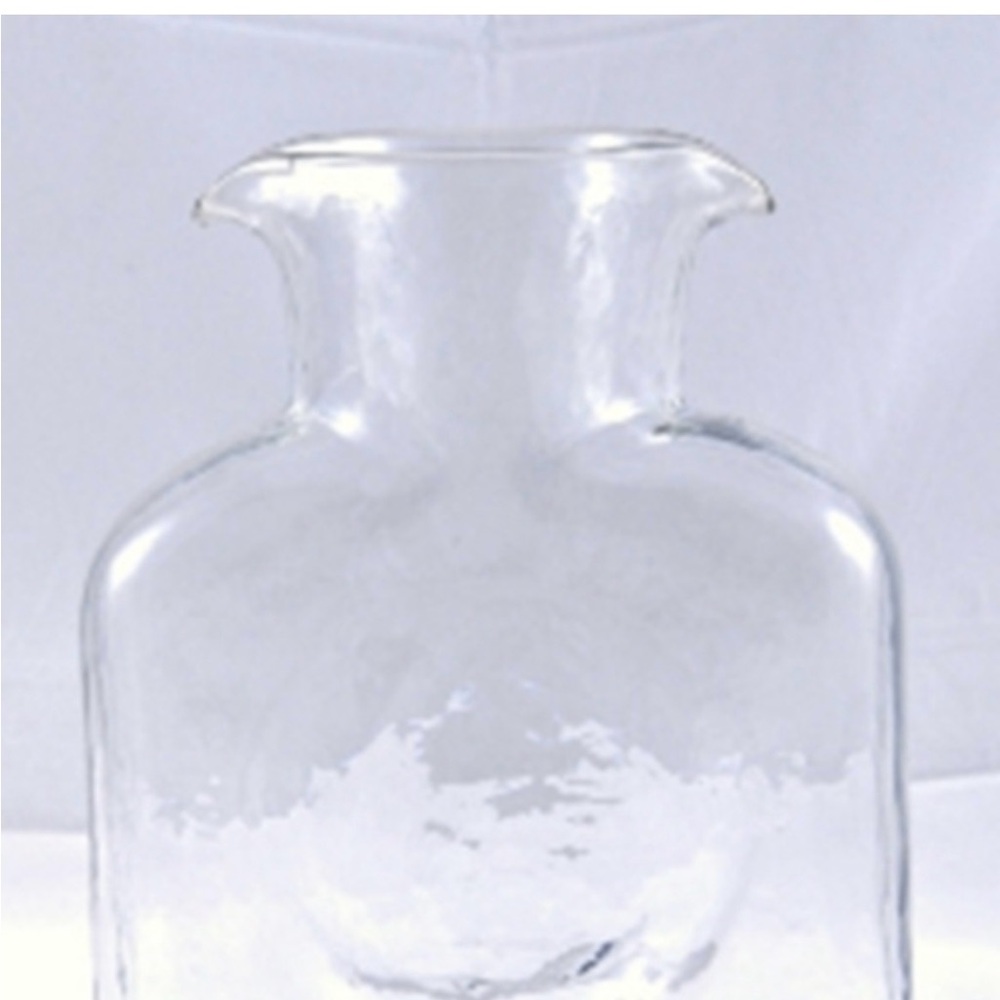 Hand Blown Crackle Blenko vase water bottle